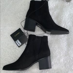 Black Suede Heeled Booties